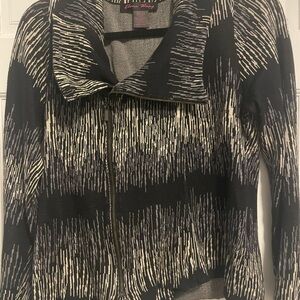 Black and White Turtleneck Sweater